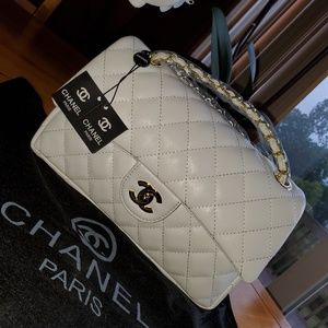 Mock White Chanel Bag With Tag
